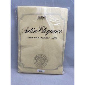 Bardwil Linens Tablecloth Yellow Satin Elegance Oblong 60 by 102 inches